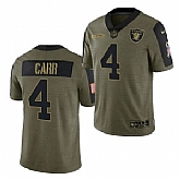 Nike Raiders 4 Derek Carr 2021 Olive Salute To Service Limited Jersey Dzhi,baseball caps,new era cap wholesale,wholesale hats